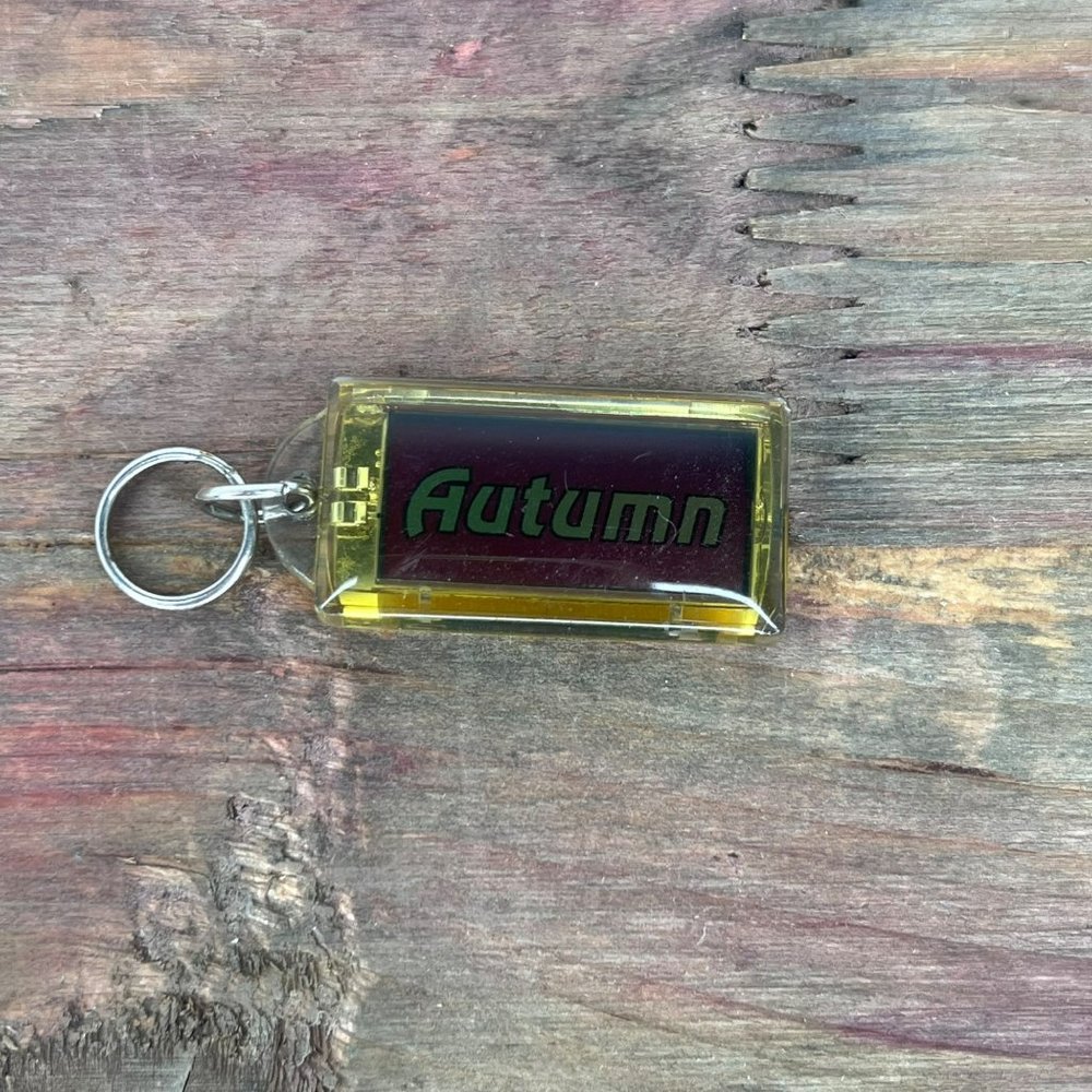 Flashing Solar Autumn Key Chain Baton Rouge Alligator Resin Key Chain 1.25”